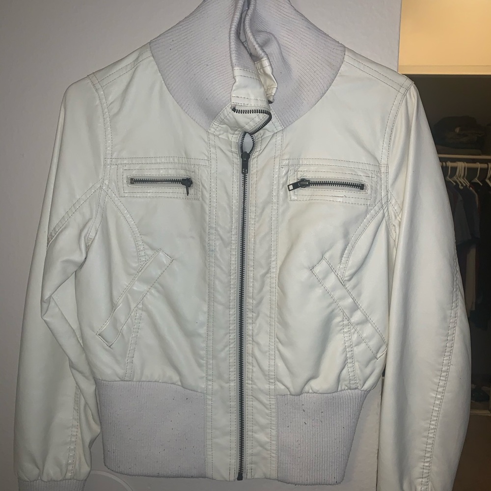 White leather jacket